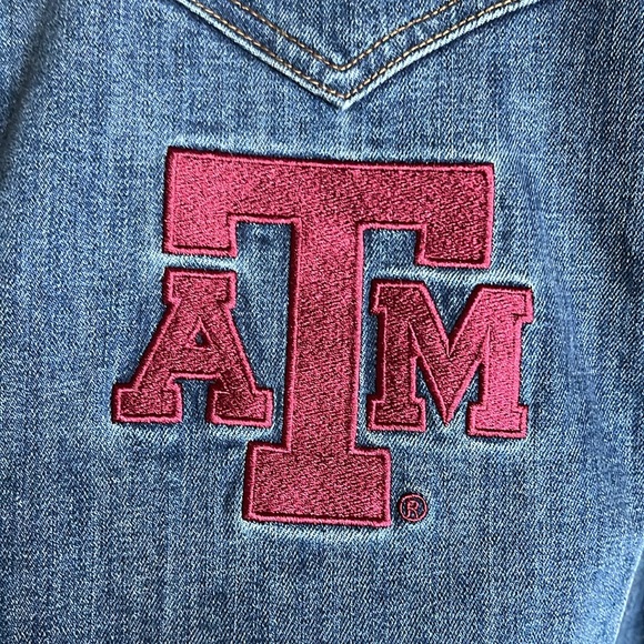 Wrangler Texas A&M Women’s Jean Jacket Size XL - Picture 4 of 6